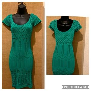 BeBe sexy GREEN body-con dress!